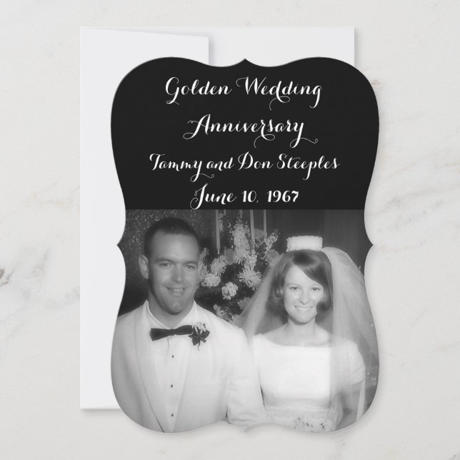 Guldbröllop Inbjudningar (Framsida)