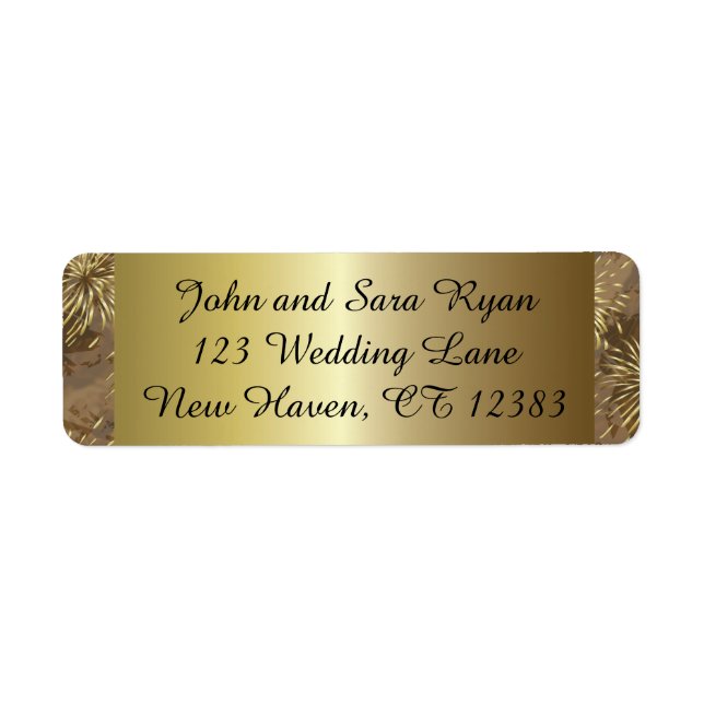 Guldbröllopfyrverkerier Returadress Etikett (Framsidan)