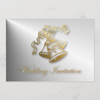 Guldbröllopklockor Bröllopsinbjudan Inbjudningar