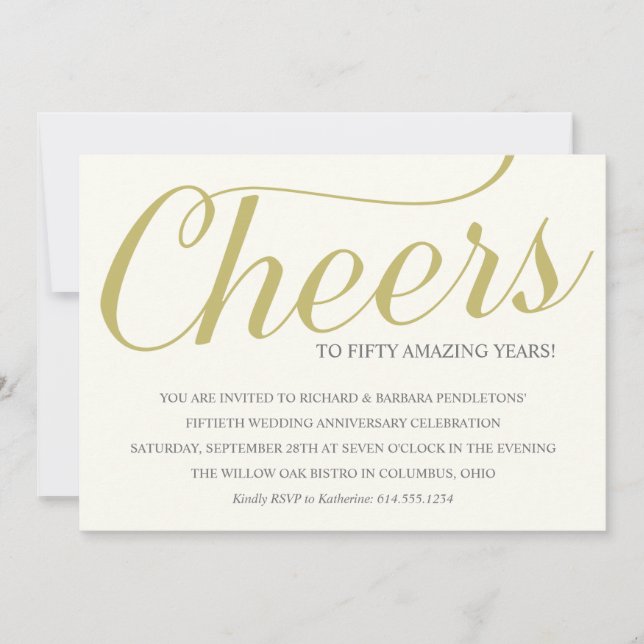 Guldbröllopsfirande Inbjudan (Framsida)