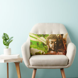 Guldbrons Buddha Meditation Zen Lumbarkudde