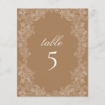 Guldbrown Bord Rococo Botanisk Krans