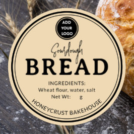 Guldbrun Brödbakery Surdeg Bröd Etikett Klistermär