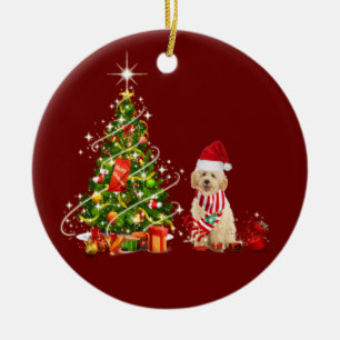 gulddodle med hög julklapp julgransprydnad keramik