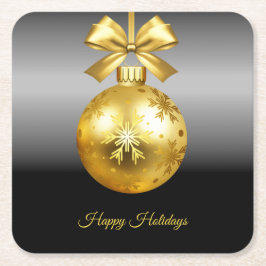 Guldekorativ Jul Underlägg Papper Kvadrat