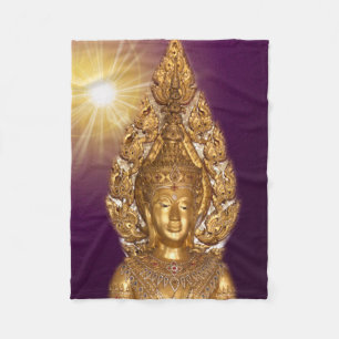 Gulden buddha fleecefilt