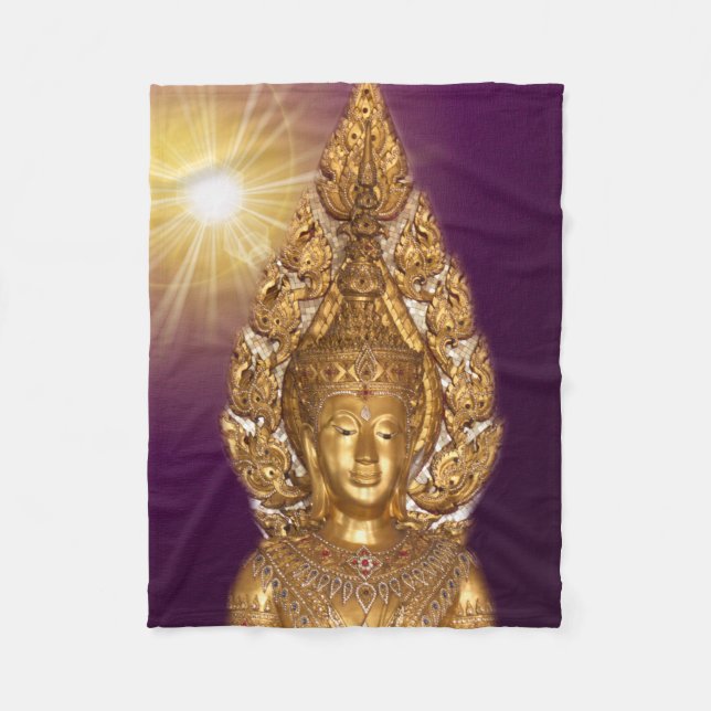 Gulden buddha fleecefilt (Framsidan)