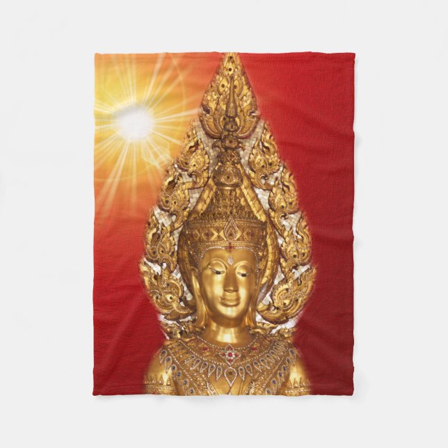 Gulden buddha fleecefilt (Framsidan)