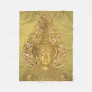 Gulden buddha fleese filt