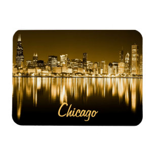 Gulden Chicago-skyltmagnet Magnet