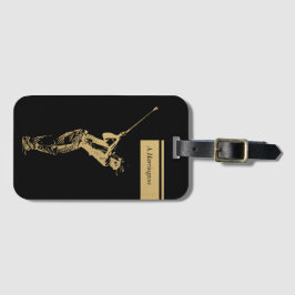 Gulden golfer bagagebricka