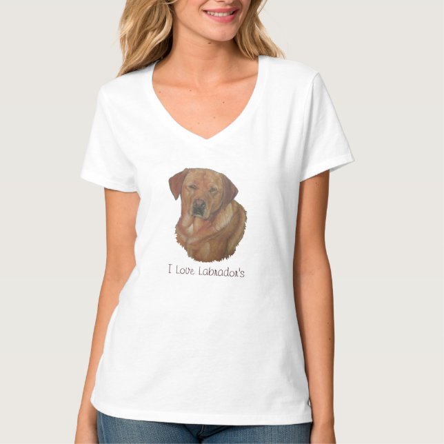 Gulden labrador, hund t-shirt (Framsida)