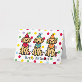 Gulden Retriever Puppies Birthday Kort