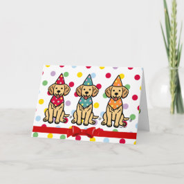 Gulden Retriever Puppies Birthday Kort