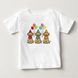 Gulden Retriever Puppies Birthday Tee Shirt