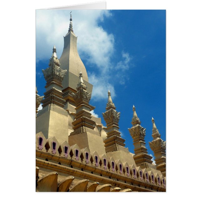 Gulden stupa top hälsningskort (Framsidan)