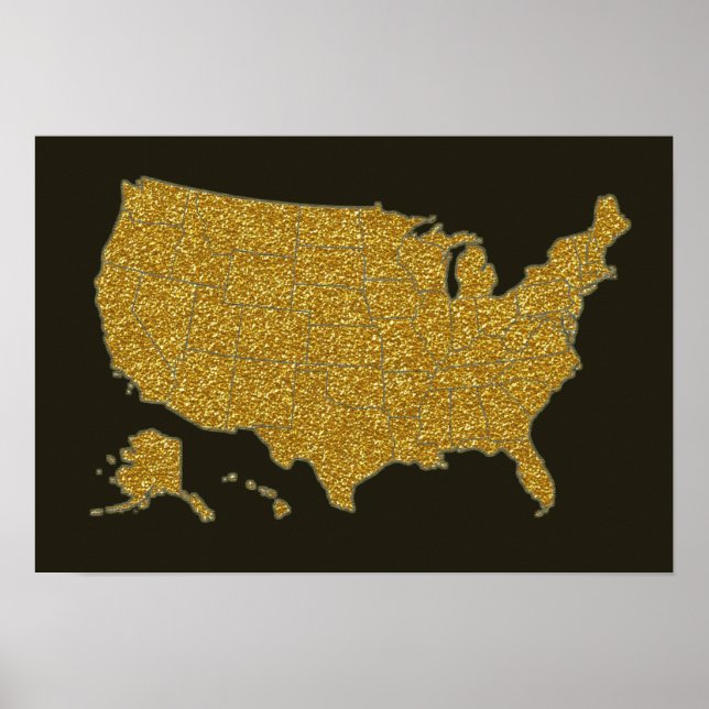 Gulden U.S.A. karta Poster (Framsidan)