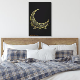 Gulden Vävnad Lunar Grace Finkonst Canvas