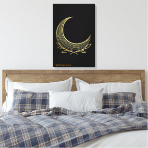 Gulden Vävnad Lunar Grace Finkonst Canvas