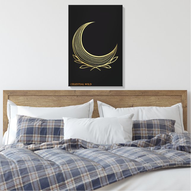 Gulden Vävnad Lunar Grace Finkonst Canvas (Insitu (sovrum))