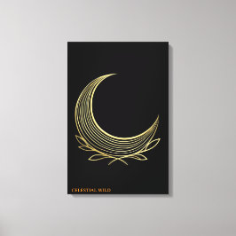 Gulden Vävnad Lunar Grace Finkonst Canvas