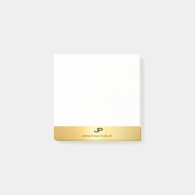 Guldet elegant i den moderna Professionellen Post-it Block (Framsida)