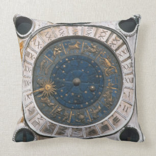 Guldet och emaljen tar tid på ansikte, designen kudde