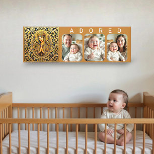 Guldets Jungfru Maria - ÄLSKAD Baby Foto  Canvastryck