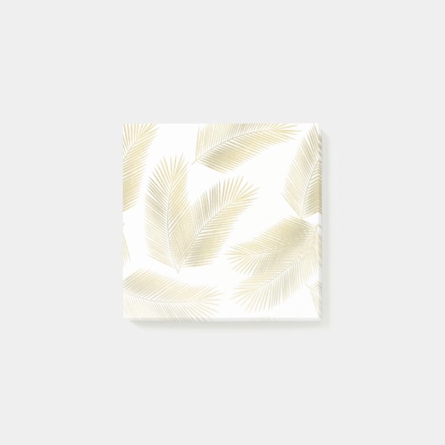 Guldfabel Handflatan Löv Mönster Post-it Block (Framsida)