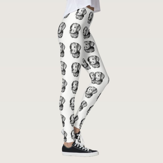 Guldfångare, valp porträtt i svartvitt leggings (Höger)