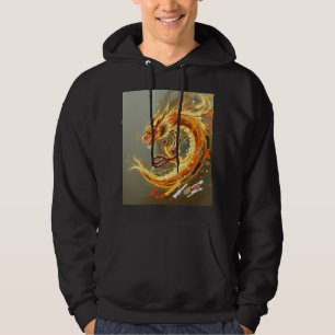 Guldfärgad Guldrömdrake Hoodie