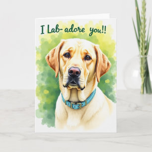 Guldfärgad Hund Mamma Kärlek Kort