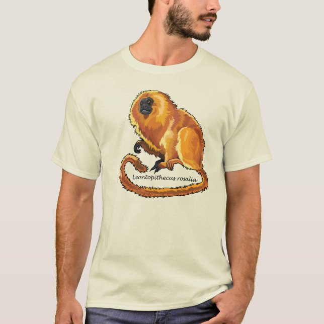guldfärgad lejonare tamarin t shirt (Framsida)