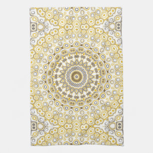 Guldfärgad Mandala-mönster Kökshandduk
