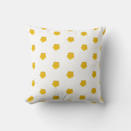 Guldfärgad vildblomma fotopattern kudde