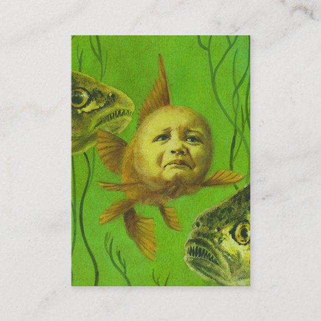 Guldfish Baby Mutant ACEO Artists Trafikkort Visitkort (Framsida)