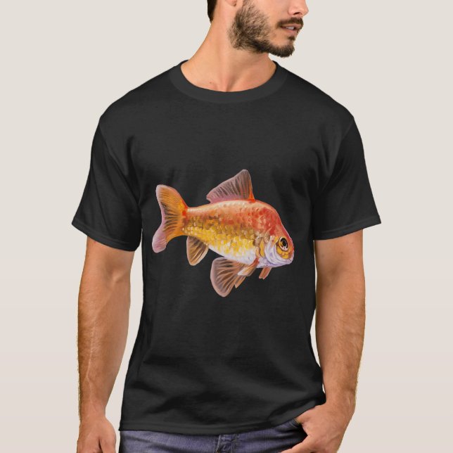 Guldfisk 3 målning t shirt (Framsida)