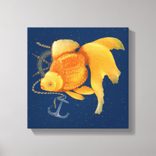 Guldfisk Ankar Fartygsratt Marin Canvas