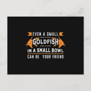 Guldfisk även en liten guldfisk Aquariumfisk Vykort