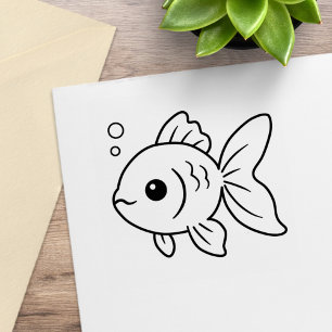 Guldfisk Färg mig Stämpel