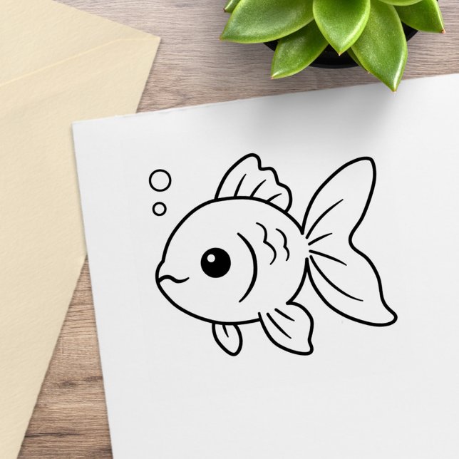 Guldfisk Färg mig Stämpel (Skapare uppladdad)