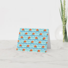 Guldfisk Födelsedags Tacksamhetskort Tack Kort