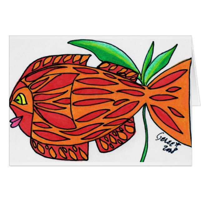Guldfisk Hälsningskort (Framsidan Horizontal)