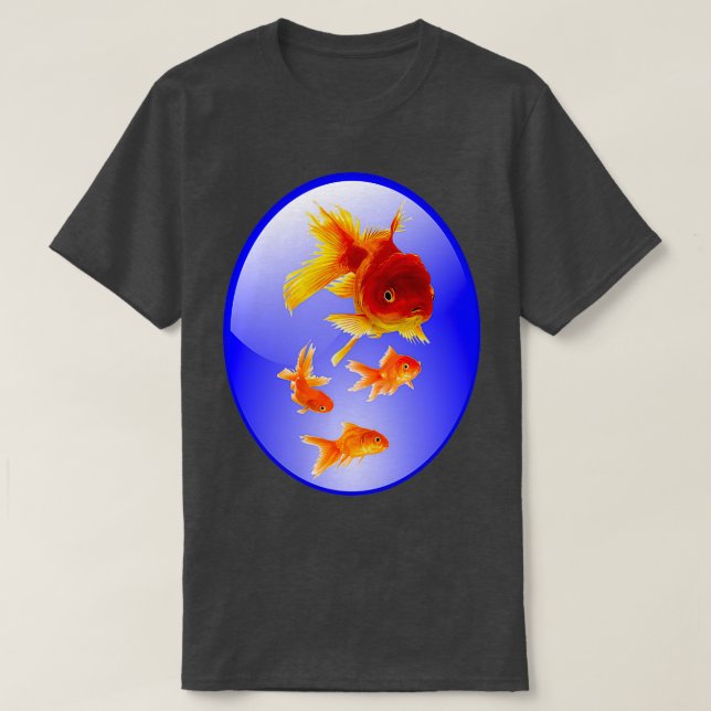 Guldfisk i akvarium t shirt (Design framsida)