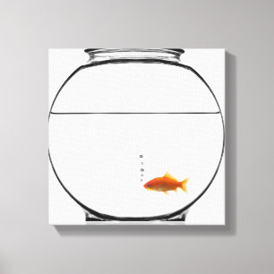 Guldfisk i bunke canvastryck
