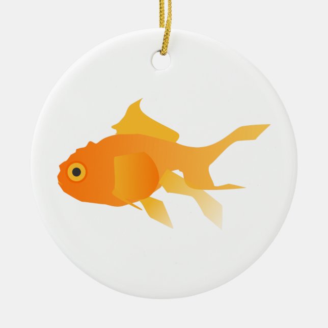 Guldfisk Julgransprydnad Keramik (Framsidan)