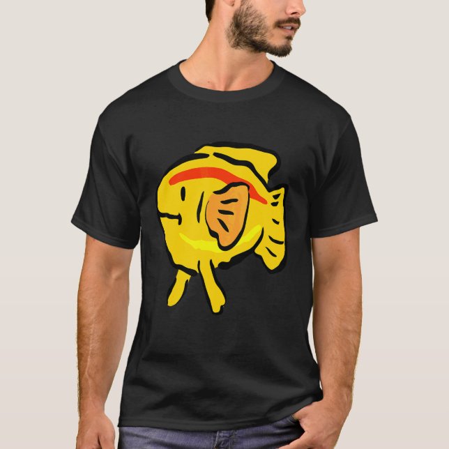 Guldfisk Konstnärlig Fisk Koi Karpar T Shirt (Framsida)