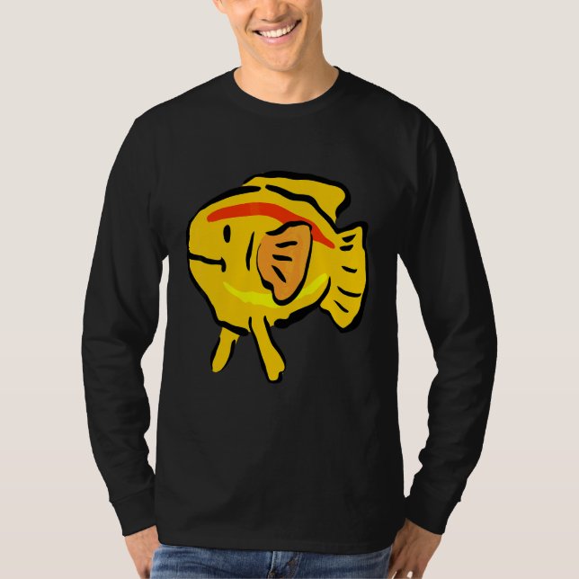 Guldfisk Konstnärlig Fisk Koi Karpfiskar T Shirt (Framsida)