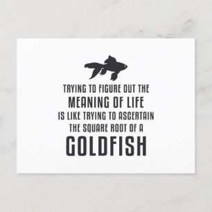 Guldfisk: Life Goldfish Retro Funny Fish Vykort