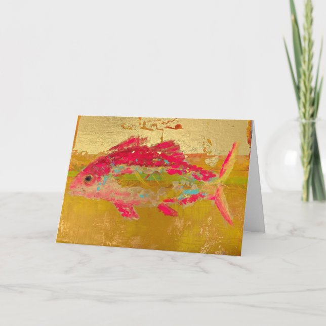 guldfisk med anteckningskort (Framsida)